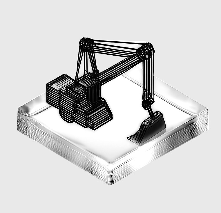 Isometric rendering of an exploration drill rig