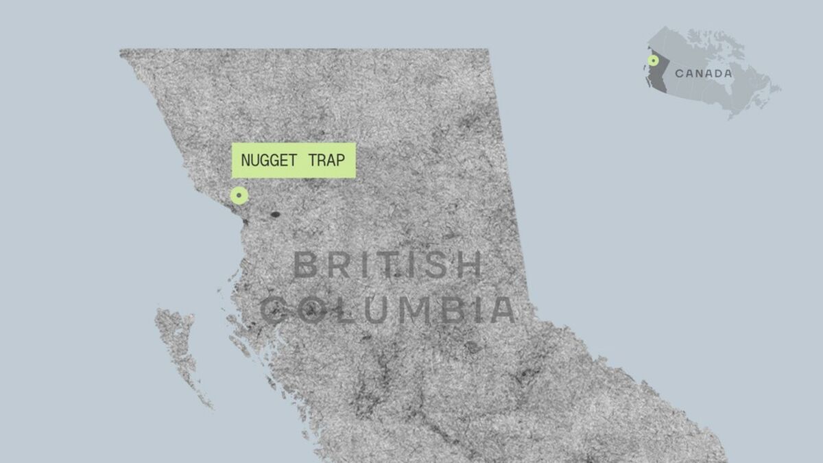 Nugget Trap, British Columbia location map
