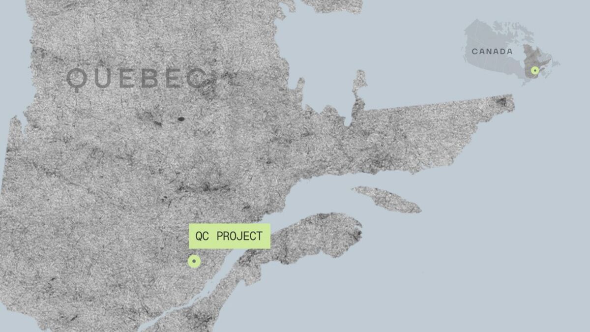 QC Rare Earth, Quebec location map